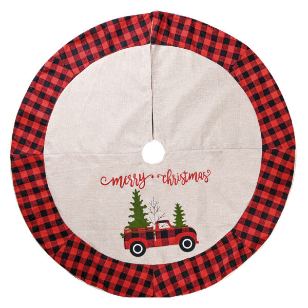 Linen Tree Skirt Car Christmas Tree 120CM Christmas Decoration Tree – Bild 5
