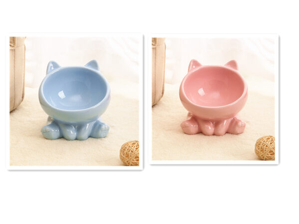 Ceramic Cat Bowl Cat Bowl Cat Food Bowl Neck Guard Oblique Mouth Dog Bowl Pet Bowl – Bild 2