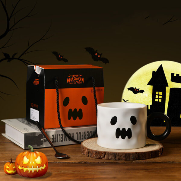 Pumpkin Ceramic Cup Party Favor Ceramic Cups With Handle Portable Cute Halloween Gift Mug Durable Halloween Party Supplies – Bild 5