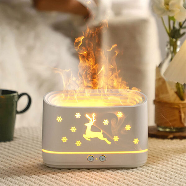 Elk Flame Humidifier Diffuser Mute Household Atmosphere Lamp Christmas Home Decorations – Bild 4