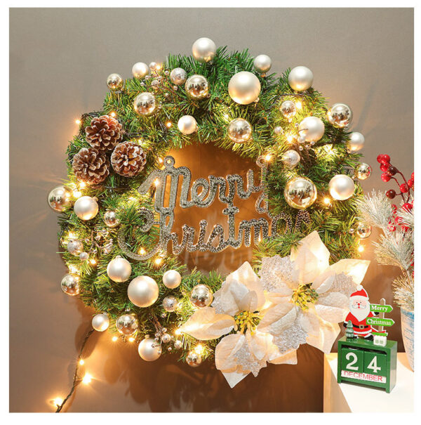 Green Christmas Hotel Shopping Mall Bar Door Hanging Decorative Rattan – Bild 8