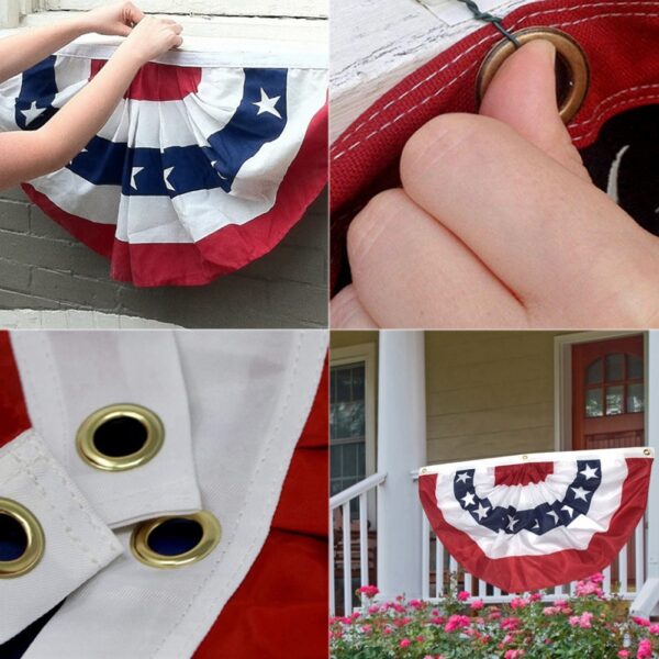 American Garden Flagpole USA Fan Flag Patriotic Stars Stripes Flag Outdoor Decoration – Bild 8