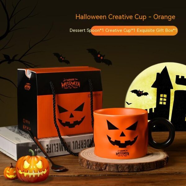 Pumpkin Ceramic Cup Party Favor Ceramic Cups With Handle Portable Cute Halloween Gift Mug Durable Halloween Party Supplies – Bild 6