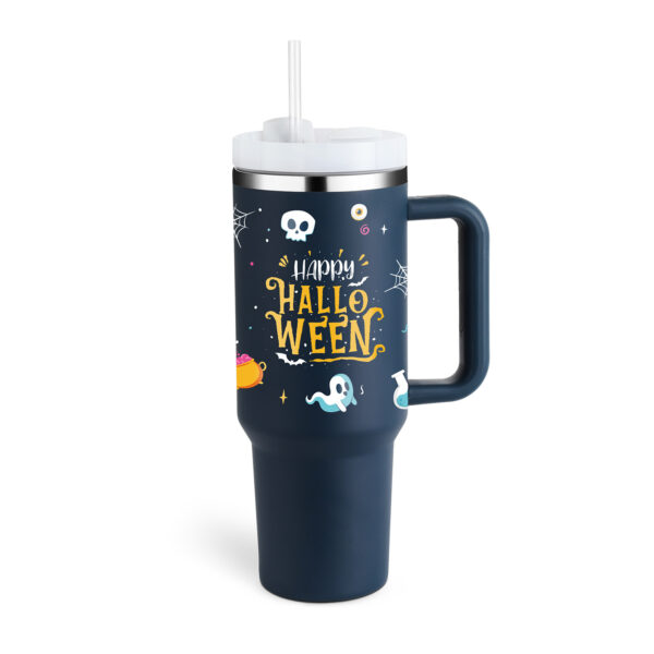 40 Oz Tumbler With Handle Straw Insulated, Stainless Steel Spill Proof Vacuum Coffee Cup Tumbler With Lid Tapered Mug Gifts For Valentine Lover Suitable For Car Gym Office Travel – Bild 2