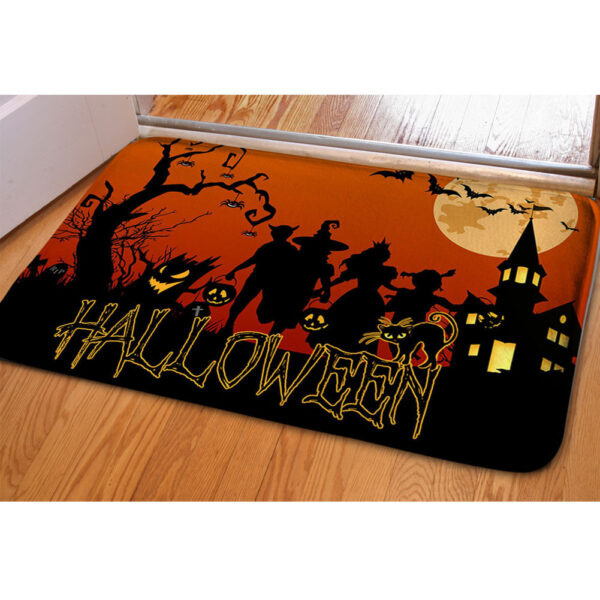 Halloween Ghost Bat Print Toilet Rug – Bild 3