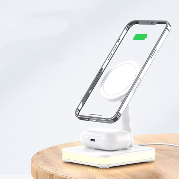4 In 1 Magnetic Wireless Charger Stand Fast Charging Dock Station – Bild 3