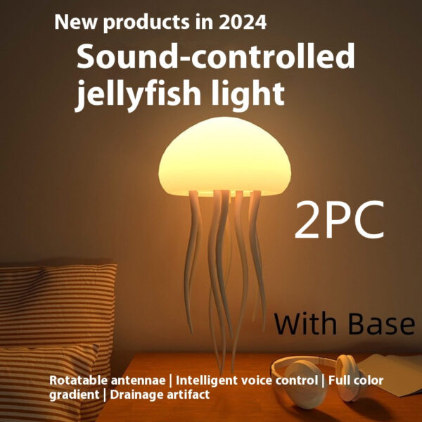 Jellyfish Mood Lamp LED Jellyfish Night Light Portable Jellyfish Lamp Jellyfish Decorations Smart Table Lamp For Bedside Desk – Bild 3