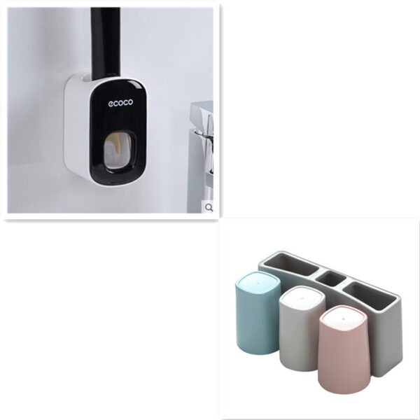 Wall Mounted Automatic Toothpaste Holder Bathroom Accessories Set Dispenser – Bild 10
