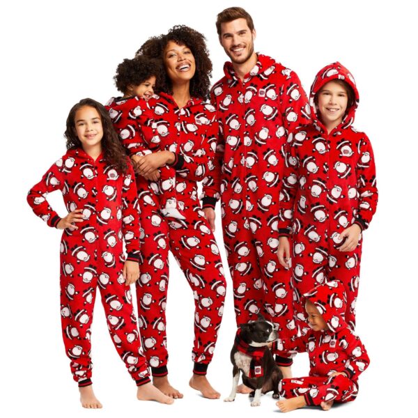 Printed Christmas Clothes One-piece Pajamas Home Wear Parent-child Outfit – Bild 6