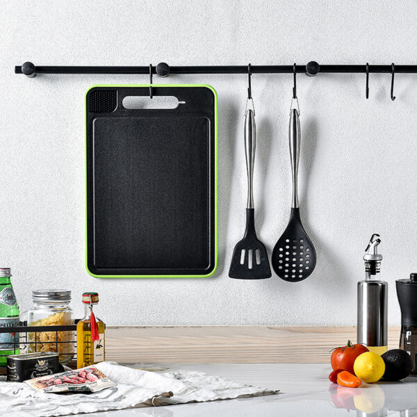 Double-side Cutting Board With Defrosting Function Chopping Board Kitchen Grinding Cutting Board With Knife Sharpener – Bild 6