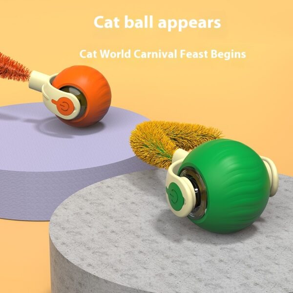Pet Tug Ball Toy Motion-Activated Interactive Pets Cat Rolling Ball Toy With Bird Chirping Sound Pet Kitten Teaser Game Pet Products – Bild 5