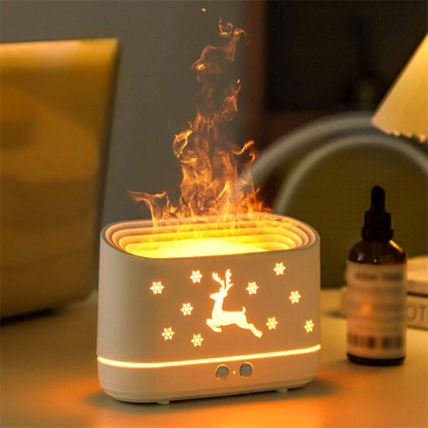 Elk Flame Humidifier Diffuser Mute Household Atmosphere Lamp Christmas Home Decorations – Bild 5