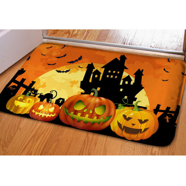 Halloween Ghost Bat Print Toilet Rug – Bild 4