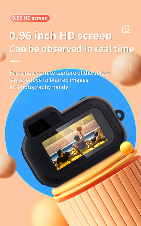 Retro Mini Camera With Screen Indoor Home Outdoor 1080p HD Portable Very Small Camera Video Support Holiday Gifts – Bild 3