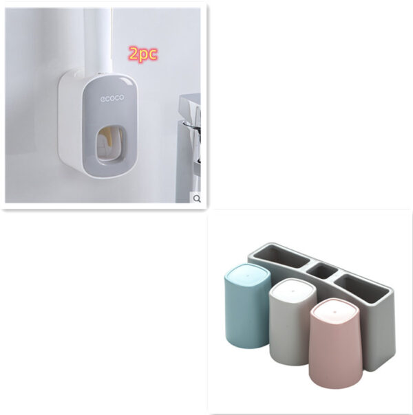 Wall Mounted Automatic Toothpaste Holder Bathroom Accessories Set Dispenser – Bild 6
