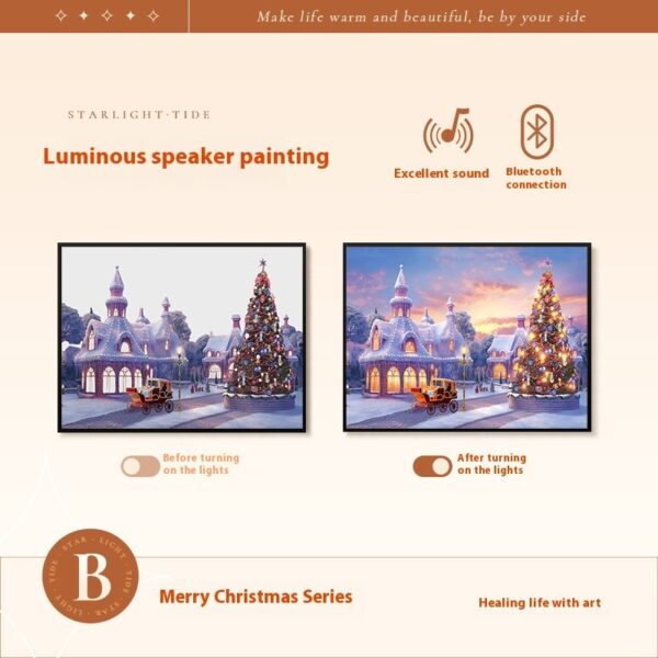 Christmas Small Gift Mini Bluetooth Speaker Painting – Bild 4