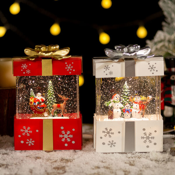 Christmas Decoration Gift Box Crystal Ball Small Night Lamp Ornaments – Bild 3