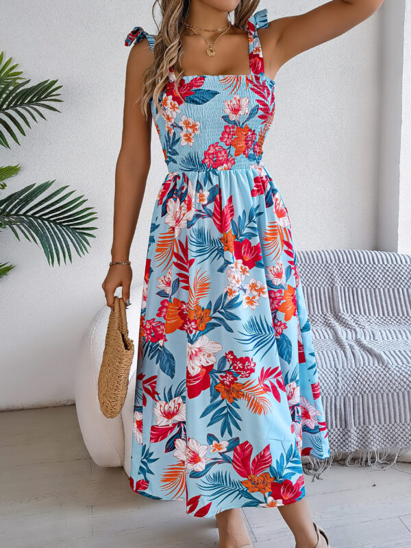 Flowers Print Suspender Corset Dress Ins Fashion Holiday Beach Long Dresses Summer Clothing For Women – Bild 8