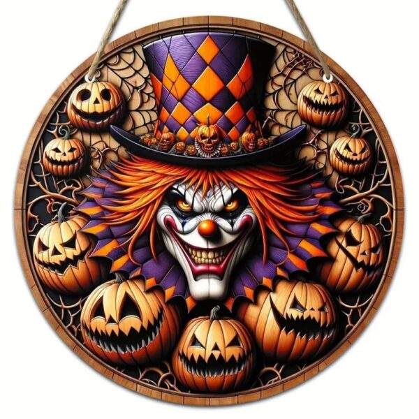 Creative Door Plate Round Halloween Pendant – Bild 6