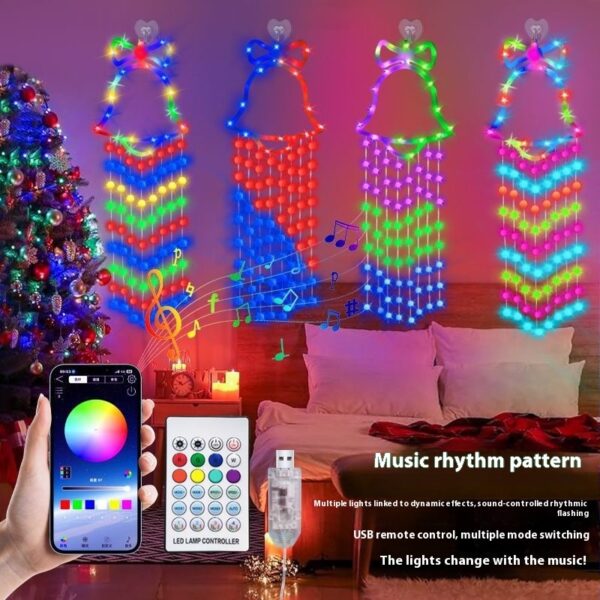 Christmas Bell Hanging Lamp Atmosphere Christmas Tree Decoration – Bild 4