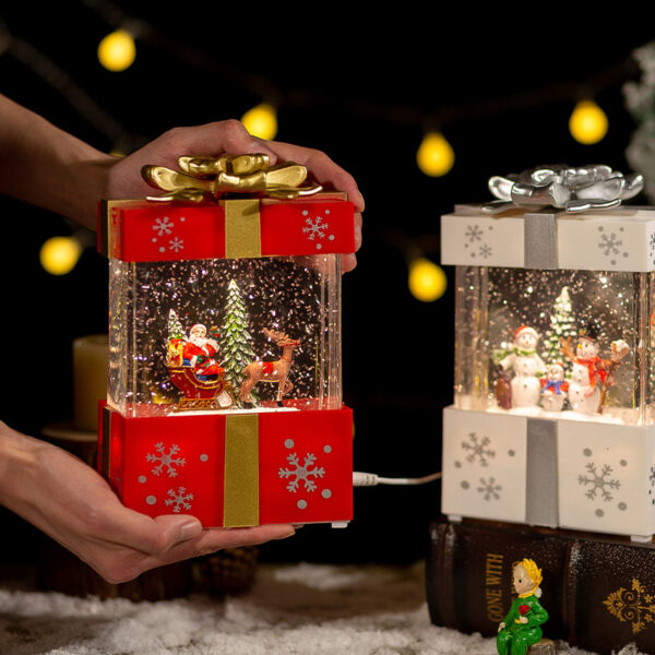 Christmas Decoration Gift Box Crystal Ball Small Night Lamp Ornaments – Bild 5