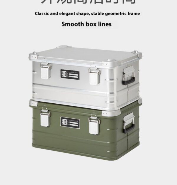 Outdoor Aluminum Alloy Storage Box Camping Metal Portable Vehicle-mounted Wild Camping Equipment – Bild 6