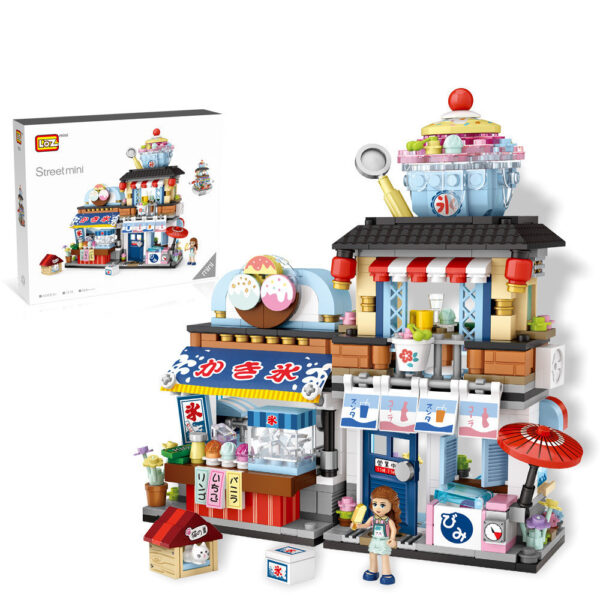 LOZ1218 Takoyaki Japanese Food Shop Small Particle Building Blocks 1219 Shaved Ice Shop Street View Building Blocks Educational Toys – Bild 5